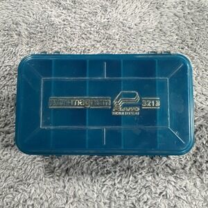 Vintage PLANO Mini Magnum 3213 2-Sided Pocket Tackle Box Organizer Blue/Grey